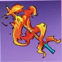 Scrolling of breathing flame