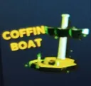 A boat with a coffin