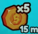 X5 coins for 15 minutes